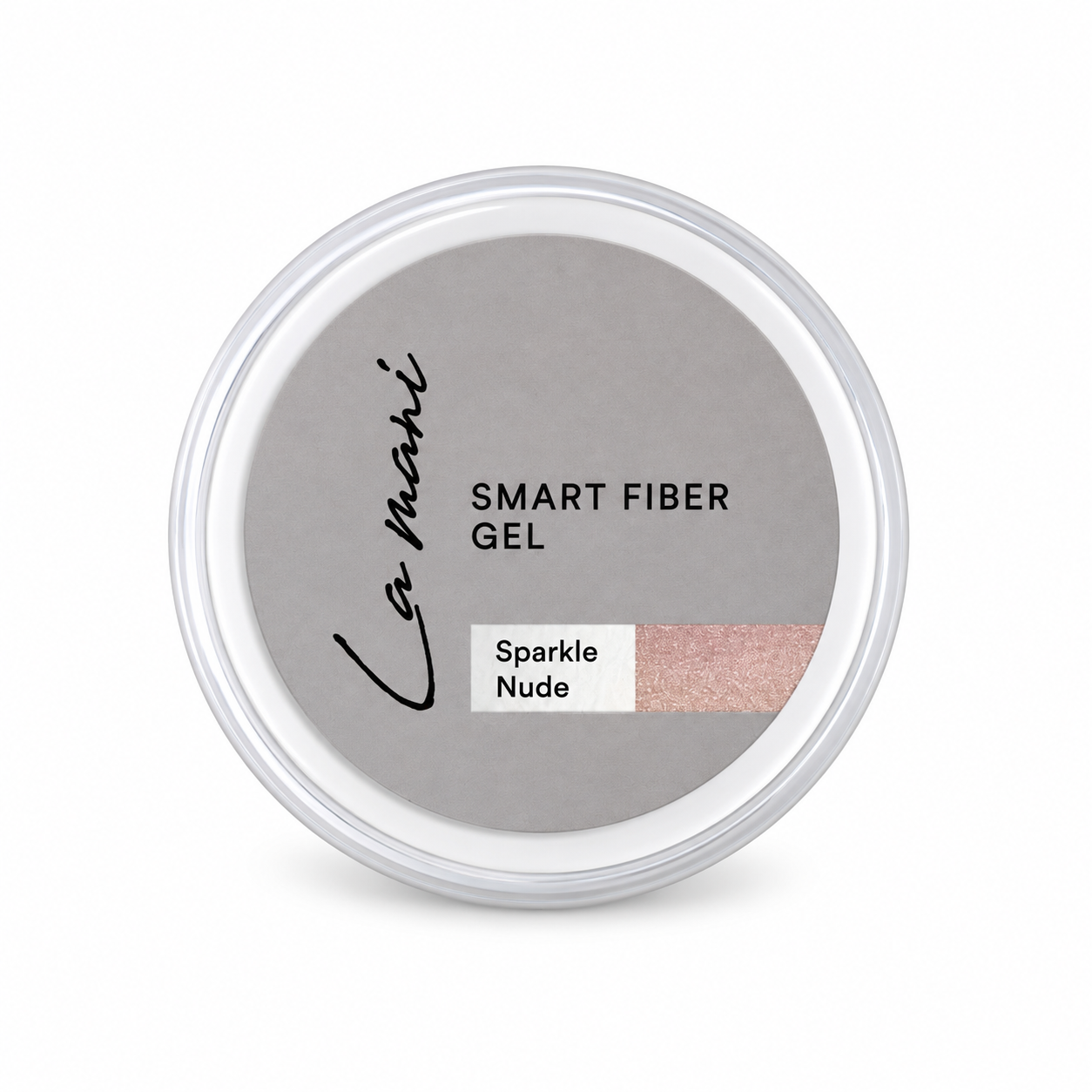 La mani Smart fiber gelis Sparkle nude 30ml